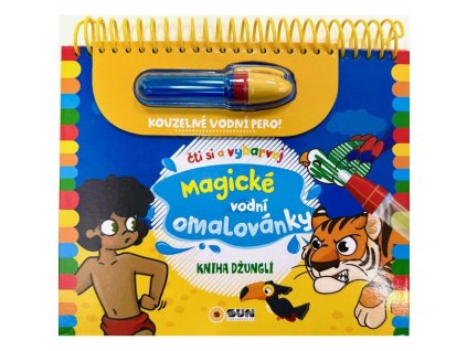 kniha dzungli cti a vybarvuj magicke vodni omalovanky 9788076875845