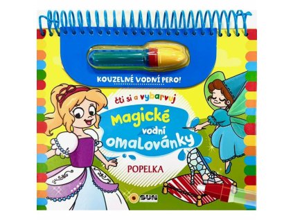 popelka cti a vybarvuj magicke vodni omalovanky