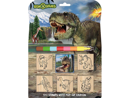 4 dinosauri razitka 5 1 s voskovkou