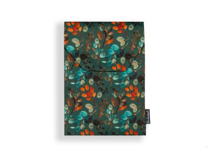 obal pouzdro na elektronickou čtečku knih knihobal latkové textilní hnědé listy podzim podzimní 1