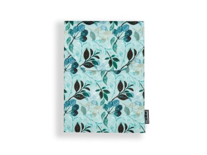 obal pouzdro na elektronickou čtečku knih knihobal latkové textilní zelené listy 1