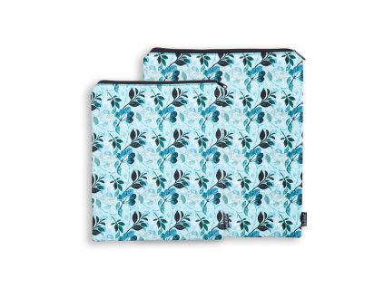 obal pouzdro na knihu tablet knihobal latkové textilní zelené listy 2