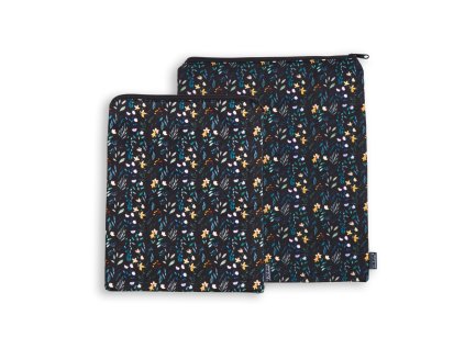 obal pouzdro na knihu tablet knihobal latkové textilní tmavé květy 2