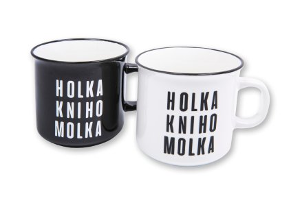 Hrnek plecháček keramický holka knihomolka knihobal
