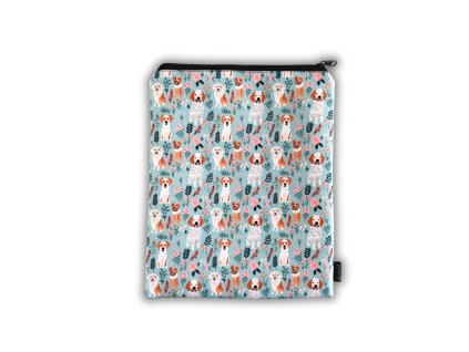 obal pouzdro na knihu tablet knihobal latkové textilní psi