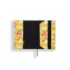 obal na knihu knihobal latkovy textilni rostouci žlutá květiny 3