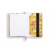 obal na knihu knihobal latkovy textilni rostouci žlutá květiny 5