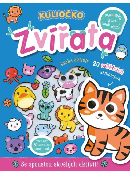 Kuliočko Zvířata 20 reliéfních samolepek