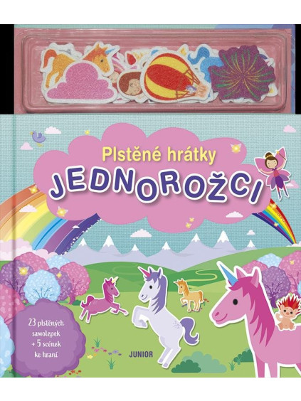 Plstěné hrátky Jednorožci + 23 plstěných samolepek a 5 scén ke hraní