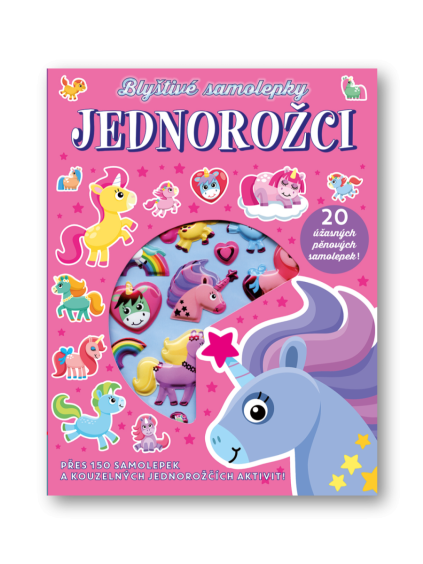 Blyštivé samolepky - Jednorožci