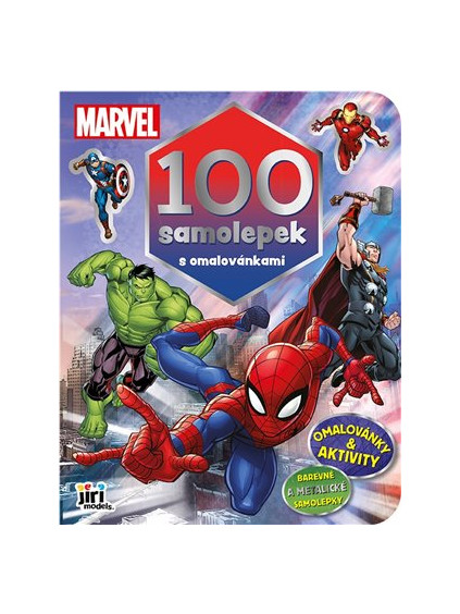 100 samolepek s omalovánkami Marvel