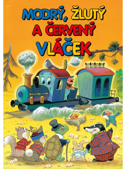 Modrý, žlutý a červený vláček