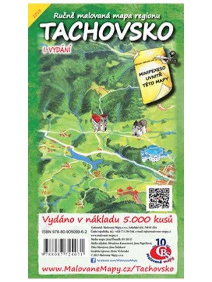 Tachovsko - Ručně malovaná mapa