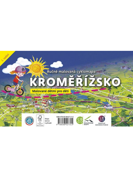 Kroměřížsko dětem - Ručně malovaná cyklomapa