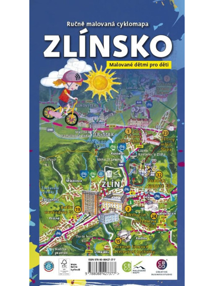 Zlínsko dětem - Ručně malovaná cyklomapa