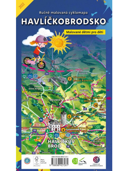 Havlíčkobrodsko dětem - Ručně malovaná cyklomapa