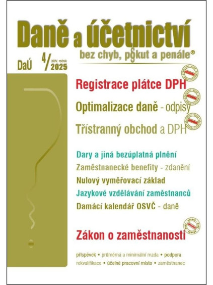 DaÚ 4/2025 Daně a účetnictví bez chyb, pokut a penále