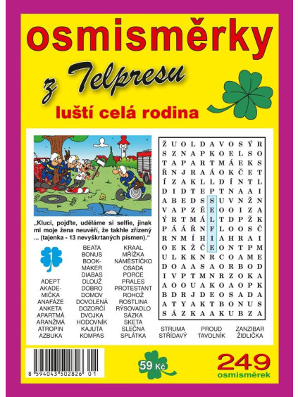 Osmisměrky z Telpresu luští celá rodina 1/2025 - 249 osmisměrek