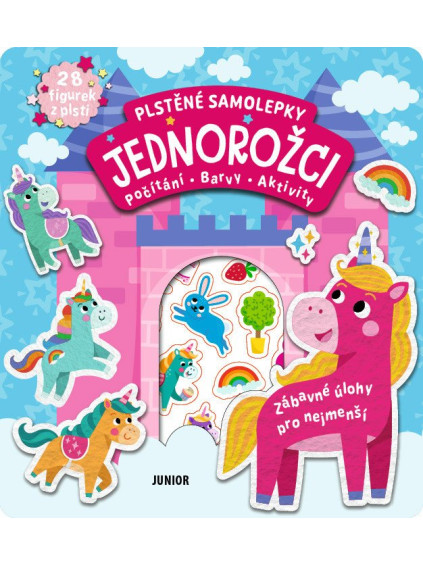 Plstěné samolepky Jednorožci + 28 figurek z plsti