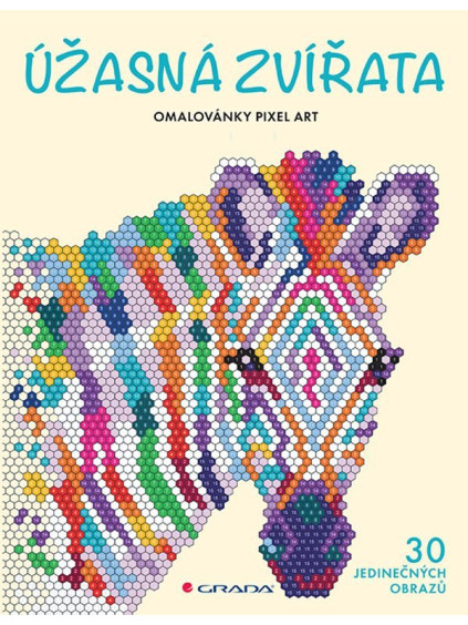 Omalovánky Pixel Art Úžasná zvířata - 30 jedinečných obrazů