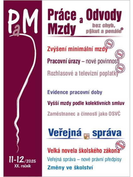 PaM 11-12/2025 Minimální mzda od 1. ledna 2026