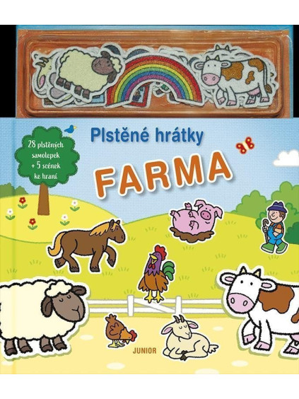 Plstěné hrátky Farma + 28 plstěných samolepek a 5 scén ke hraní