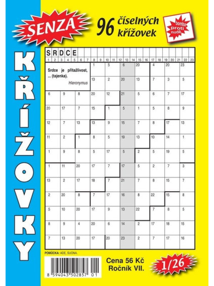 Senza číselné křížovky 1/2026