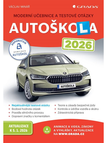 Autoškola 2026 - Moderní učebnice a testové otázky