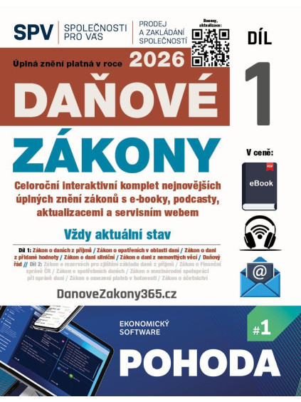 Daňové zákony 2026 (Díl 1.)