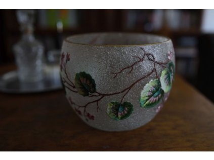 Skleněná malovaná váza