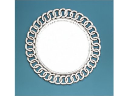 Velké designové zrcadlo s rámem ve tvaru řetězu