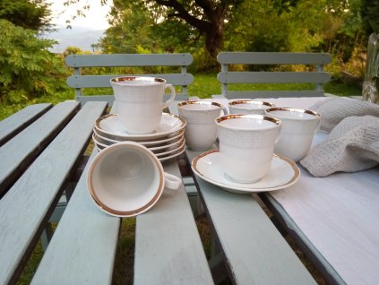 Šálky a podšálky, 6 ks