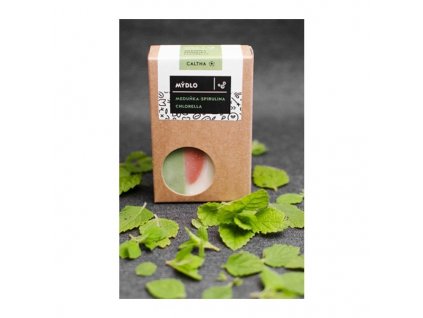 Tuhé mýdlo meduňka, spirulina, chlorella Caltha 100g