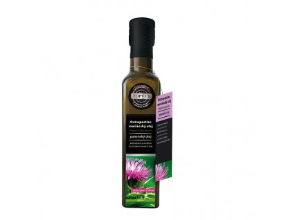 Ostropestřecový olej  rostlinný za studena lisovaný olej Topvet 250ml