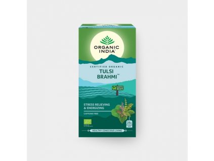 Ajurvédský čaj Tulsi Brahmi Organic India 25 sáčků