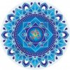 Mandala nálepka na okno ÔM (Sunseal V Blue Ohm), 14cm