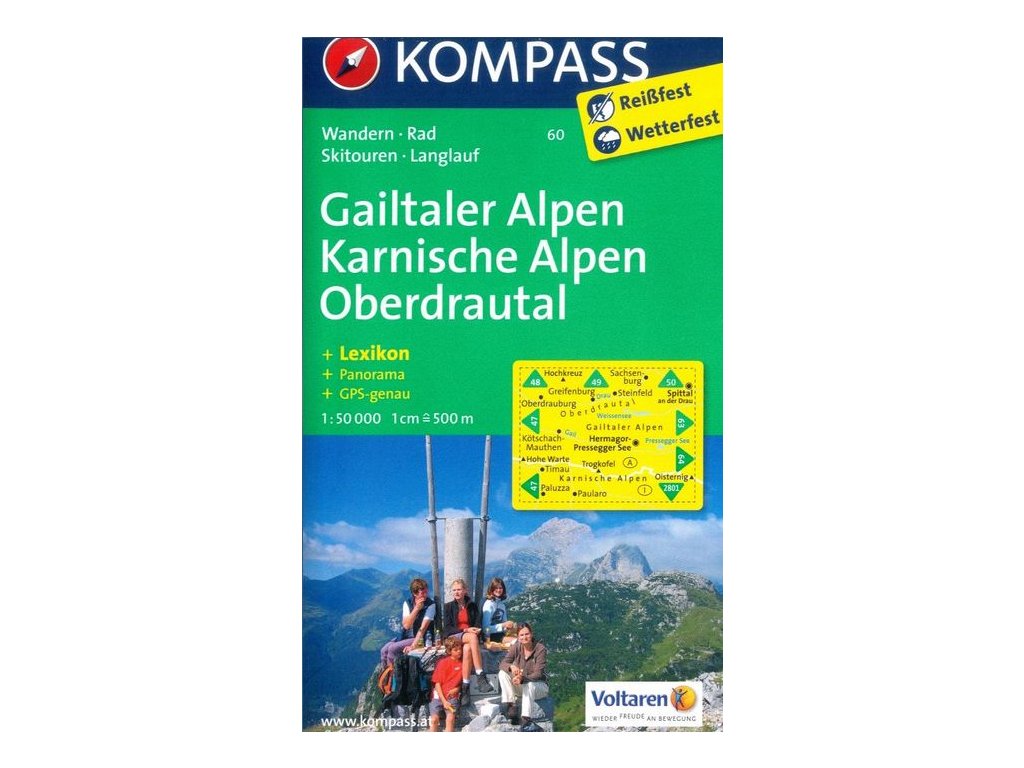Gailtaler Alpen, Karnische Alpen, Oberdrautal (Kompass - 60)