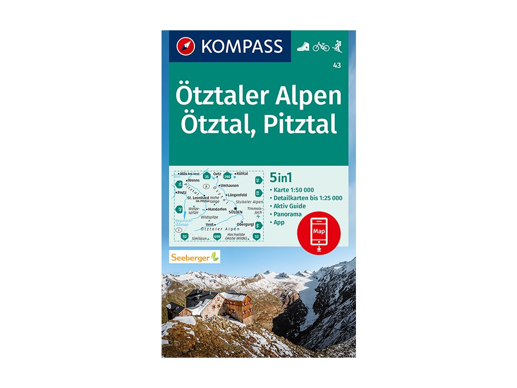 Ötztaler Alpen, Ötztal, Pitztal (Kompass - 43)