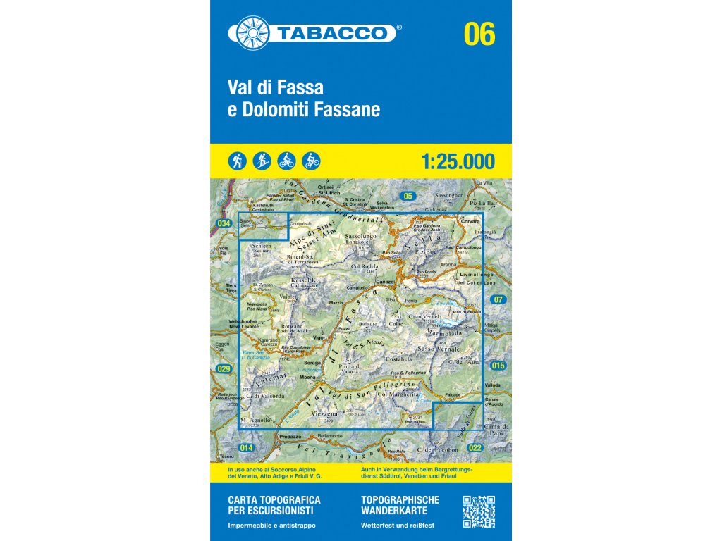 Val di Fassa a oblast Dolomity Fassa (Tabacco - 06)
