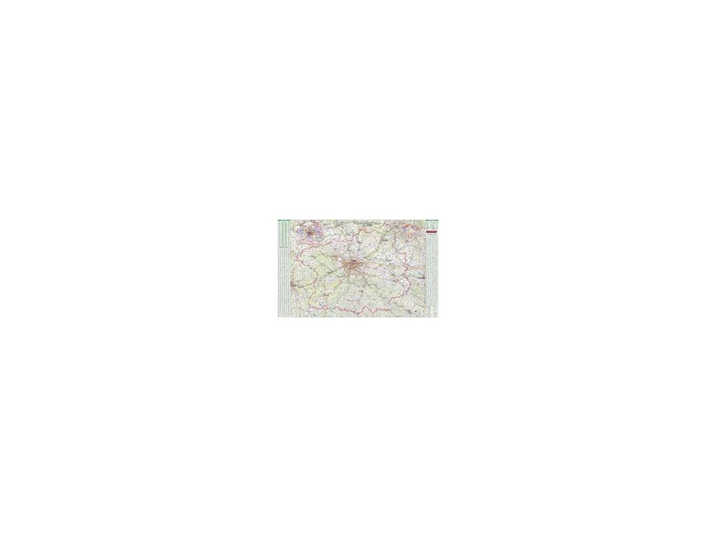 nástěnná mapa Středočeský kraj 1:140 t. - lamino, lišta, 150x92