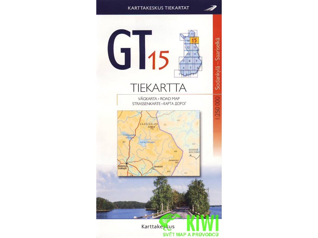mapa Sodankylä-Saariselka 1:250 t.