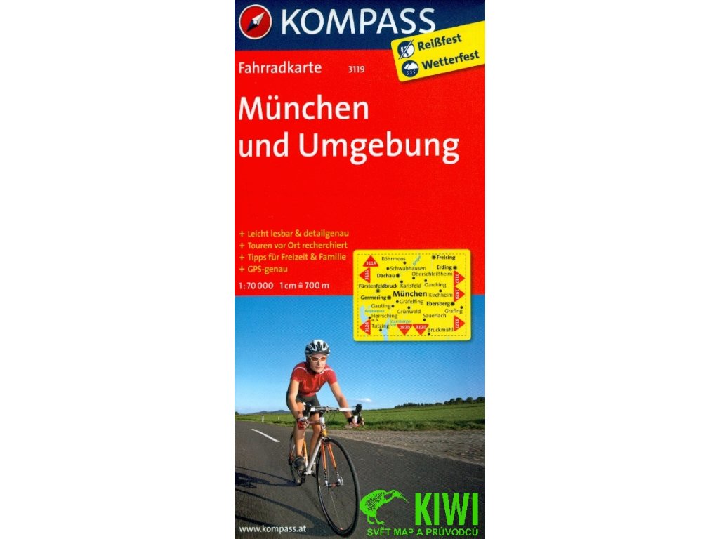 Munchen und Umgebung 1:70 t. voděodolná