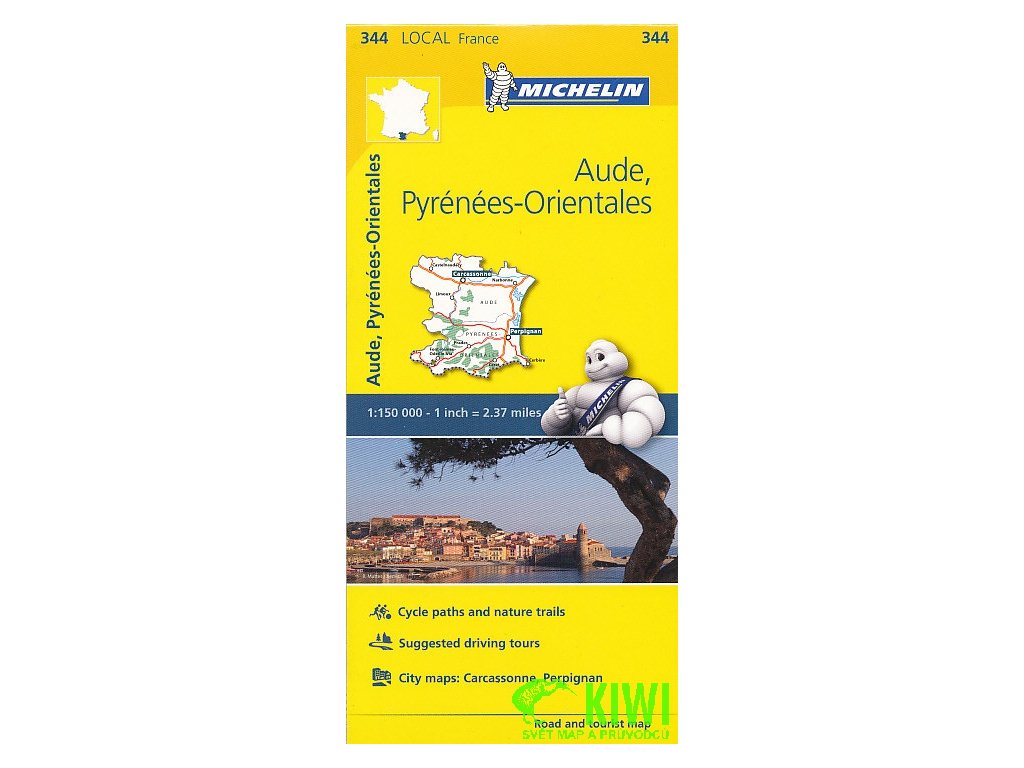 mapa Aude, Pyrénées-Orientales 1:150 t.