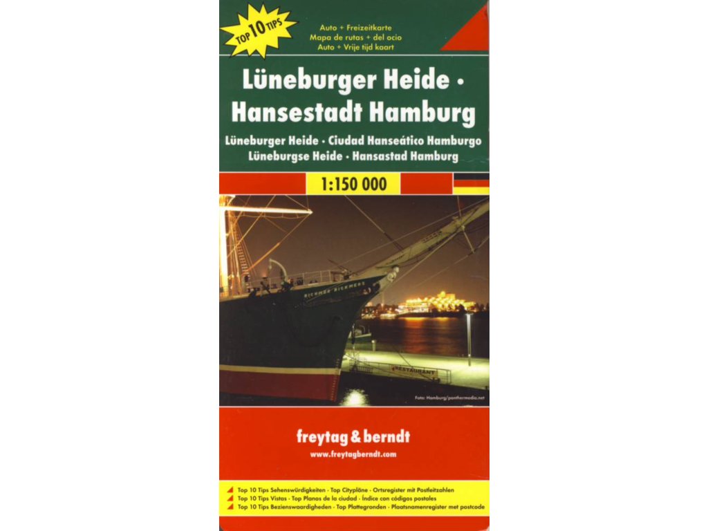 cyklomapa Luneburger Heide, Hamburg 1:150 t.