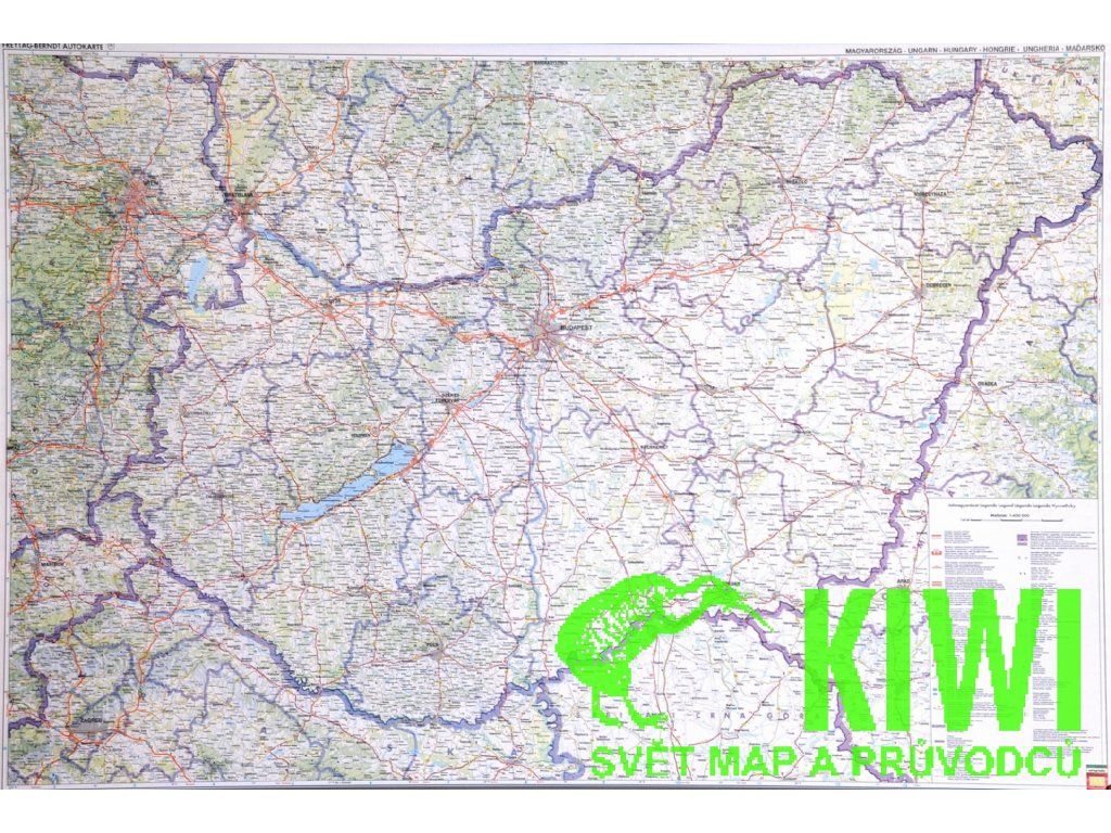 nástěnná mapa Maďarsko - lišta, 140x87 cm