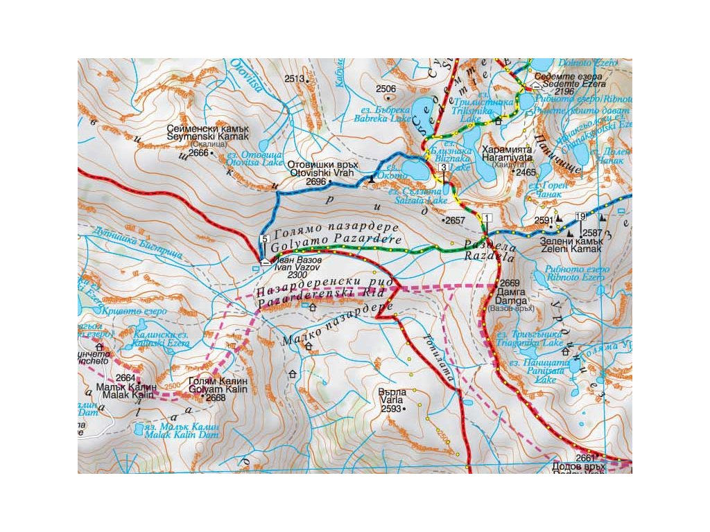 Rila - turistická mapa | knihynahory.cz