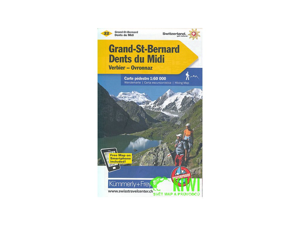 mapa Grand-St.-Bernard 1:60 t. (č.22) voděodolná