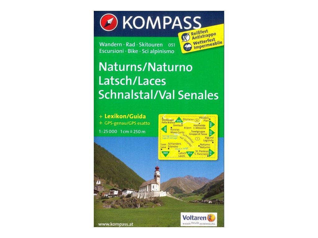 Naturns, Naturno, Latsch, Laces, Schnalstal, Val (Kompass - 054)