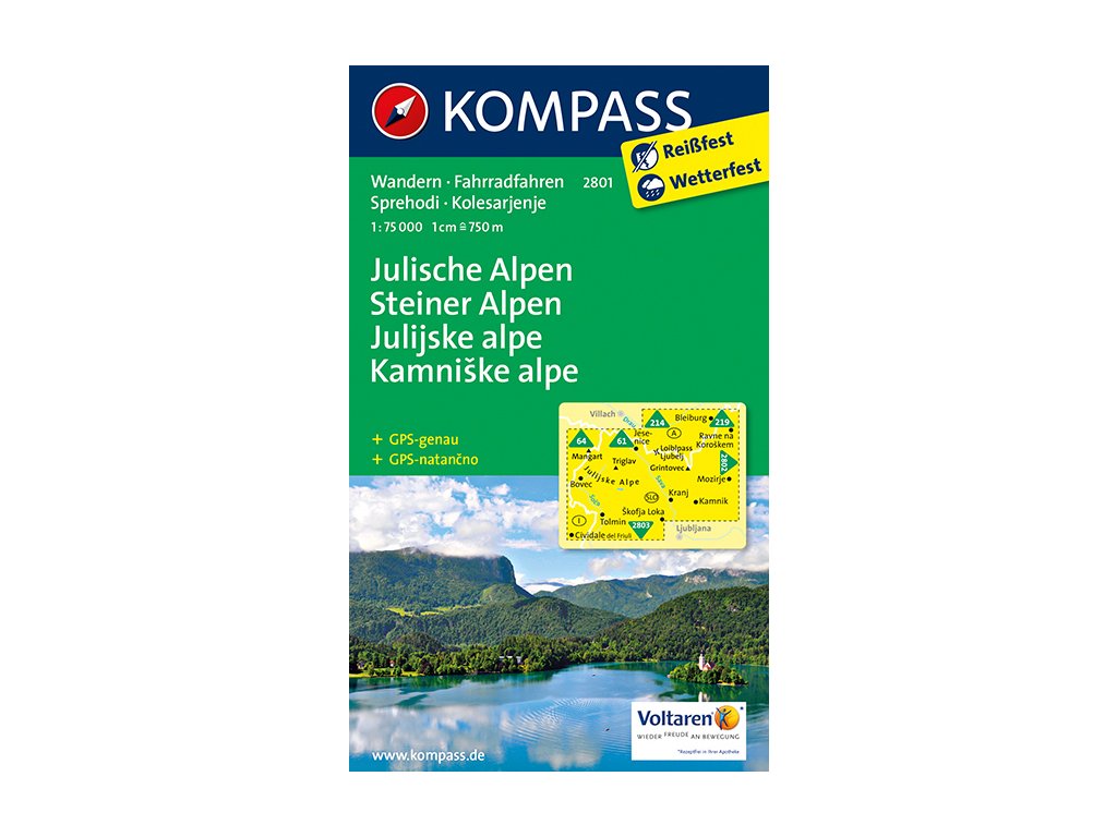Julische Alpen, Steiner Alpen - Julské a Kamnišké Alpy (Kompass - 2801)