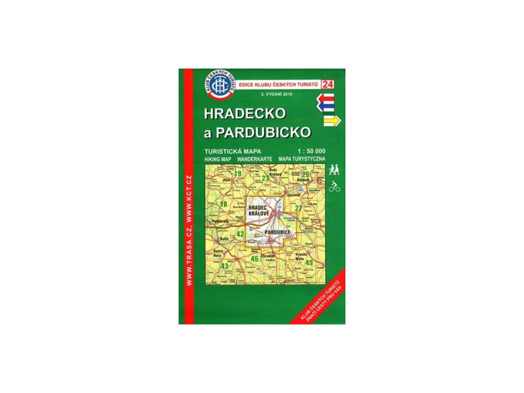 Hradecko a Pardubicko -  mapa KČT č.24